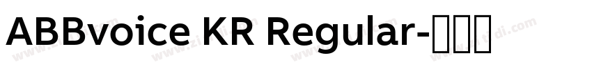ABBvoice KR Regular字体转换